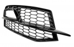 Audi A5 11-16 Competition kratka zderzaka pod halogen czarny połysk prawa OE 8T0807682P01C